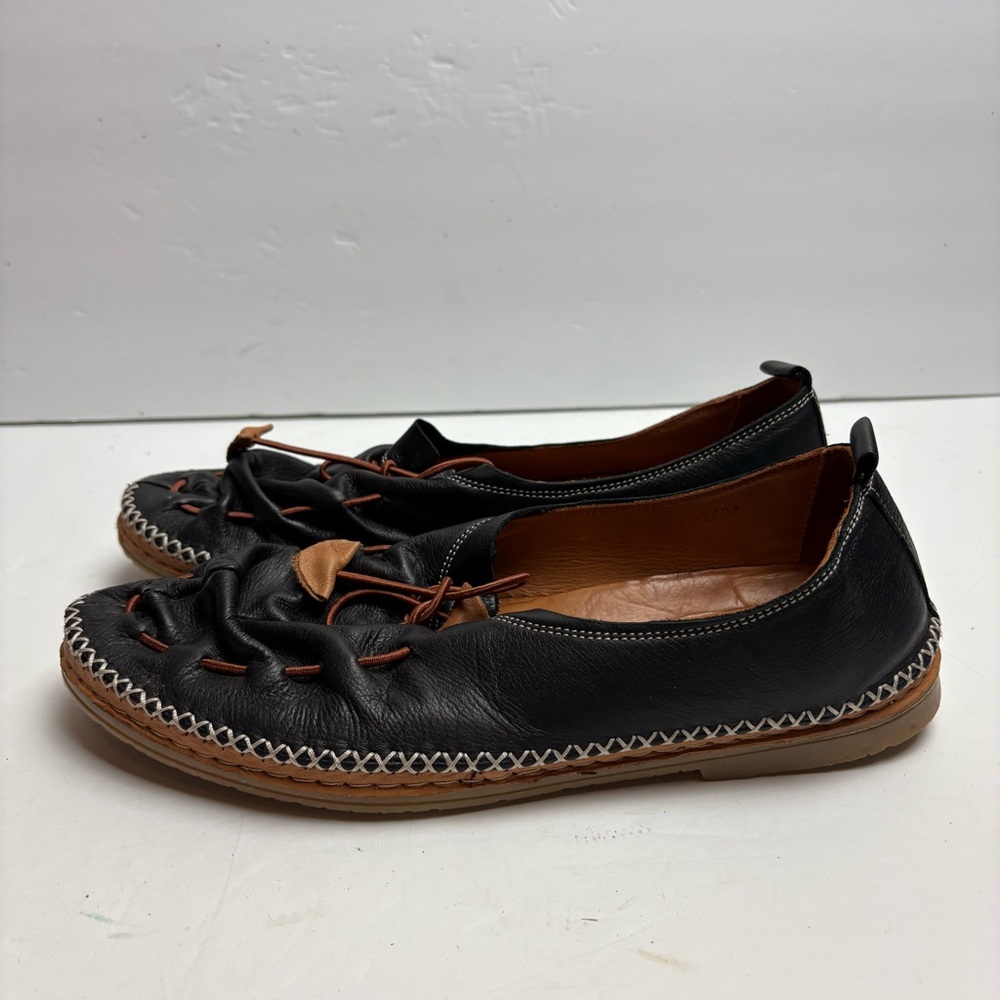 Spring Step BERNA Shoes Black Brown Leather Flats Artistic Leather Turkey 10.5